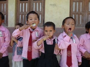 Hand washing and toothbrushing.ECD and primary level children