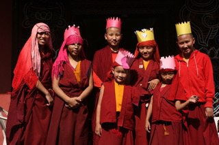budhist children with cap