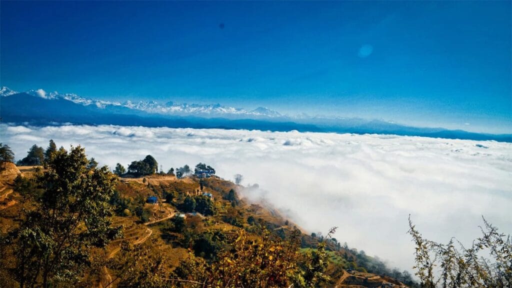 cloudly view of kathmandu from nagarkot