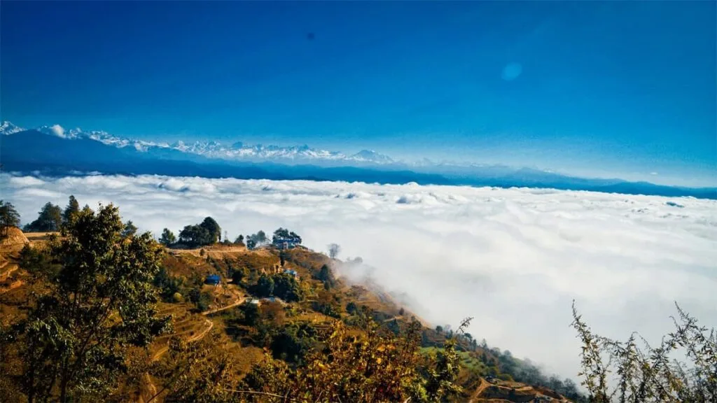 cloudly view of kathmandu from nagarkot