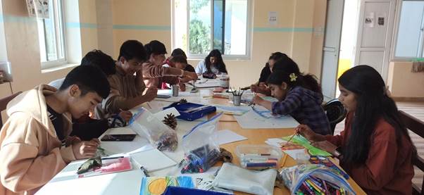 Nature Journaling session at NaraTike Learning and Community Center