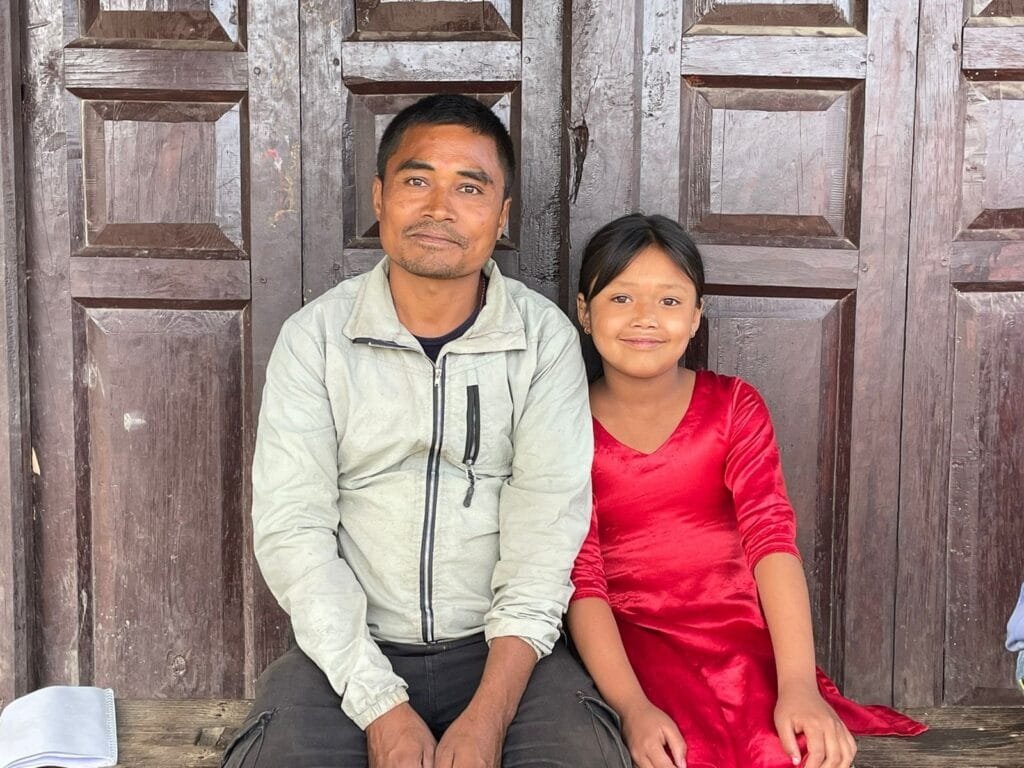 Katrina Shrestha with father