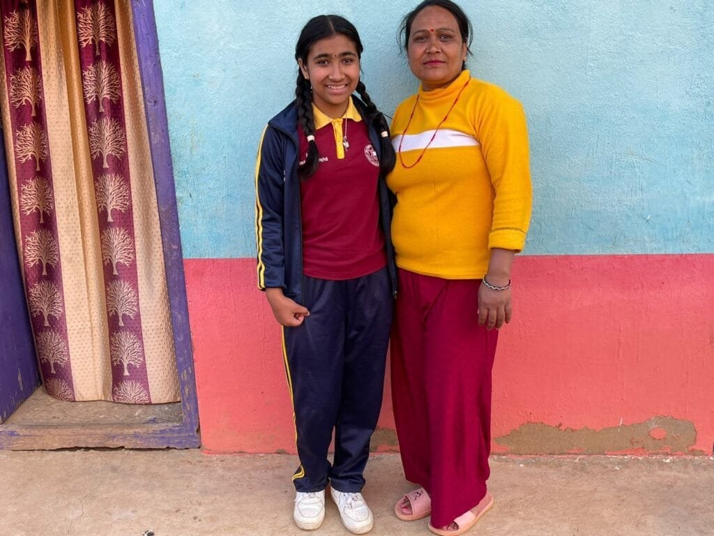 Kristina Diyali with mother