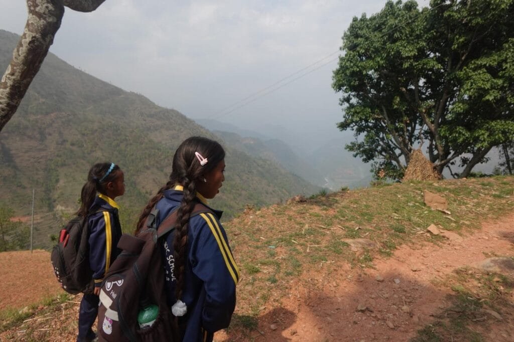 Prakriti Thapa Magar going to school