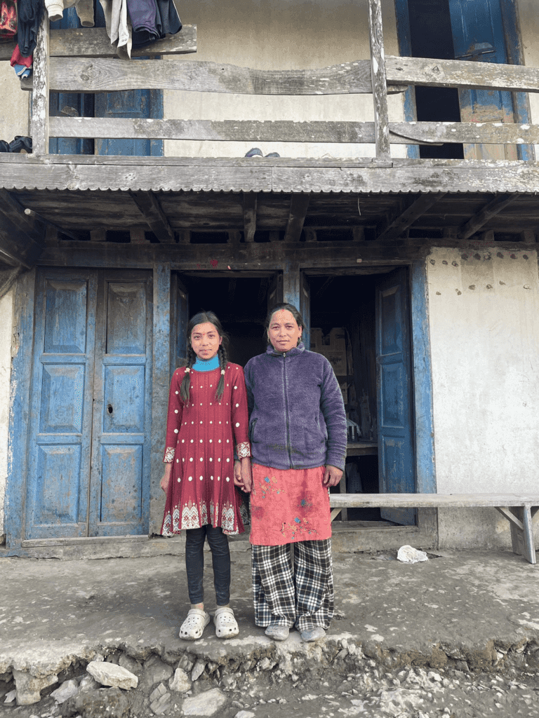 Safalta Shrestha with mother