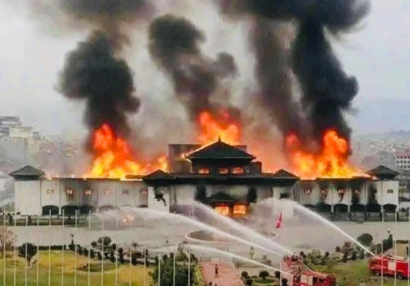 Gen Z Revolution : Singha durbar fire